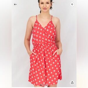 Market & Spruce Women Allover Print Sleeveless Mini Dress, Red